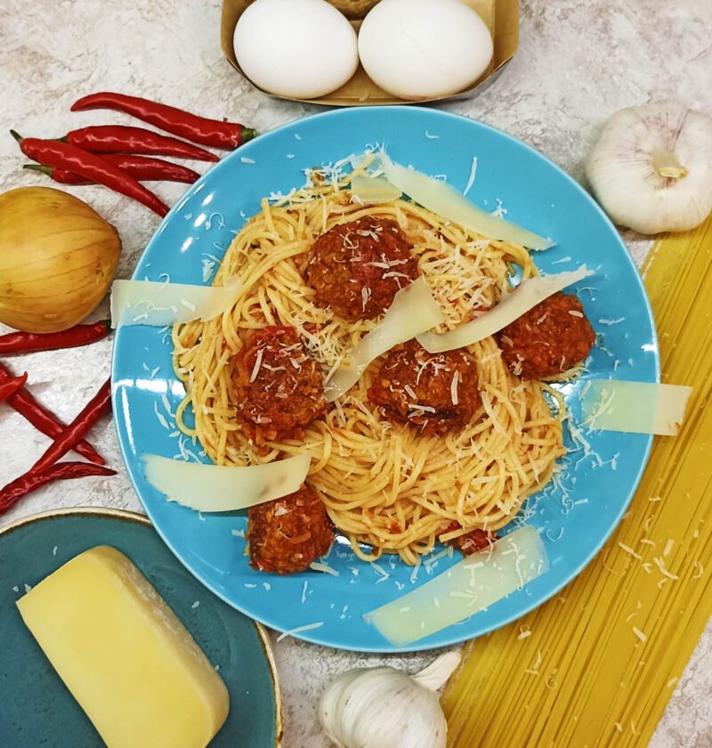 Спагетти с фрикадельками Спагетти с фрикадельками
